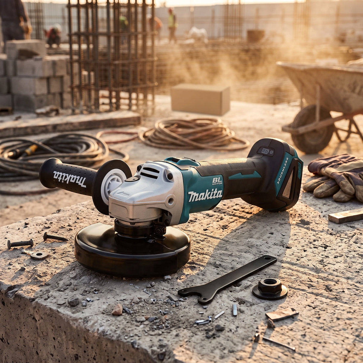 Makita 18V Cordless Angle Grinder & Cutting Machine | 680W Heavy Duty Tool with 6.0Ah Battery