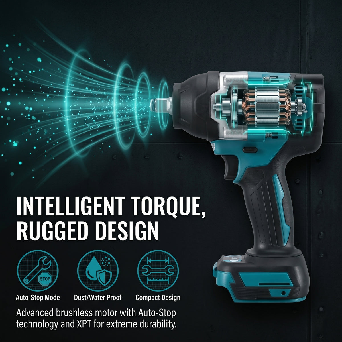 Makita DTW700 18V Brushless Impact Wrench | 700N·m Heavy Duty 1/2" Cordless Tool (Bare Tool)