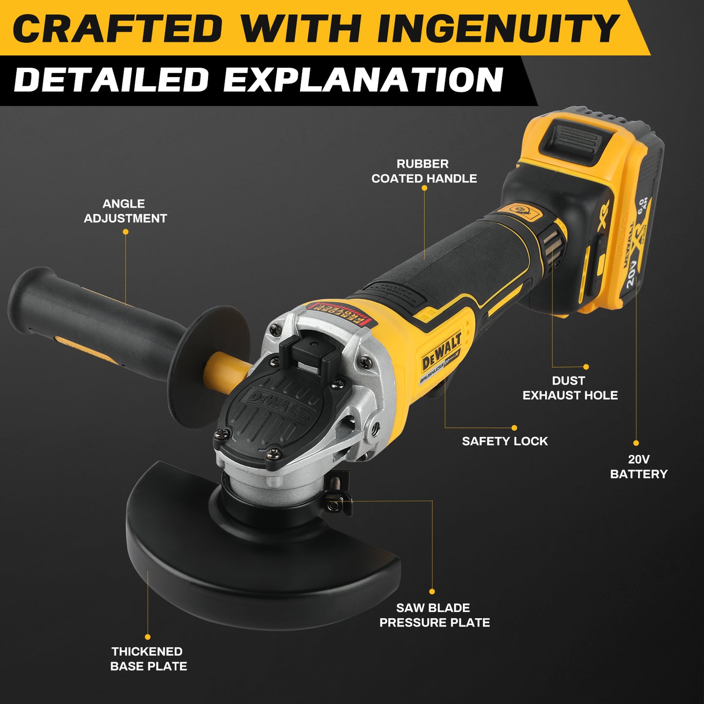 DeWalt DCG405 18V XR Brushless 125mm Angle Grinder (Body Only)