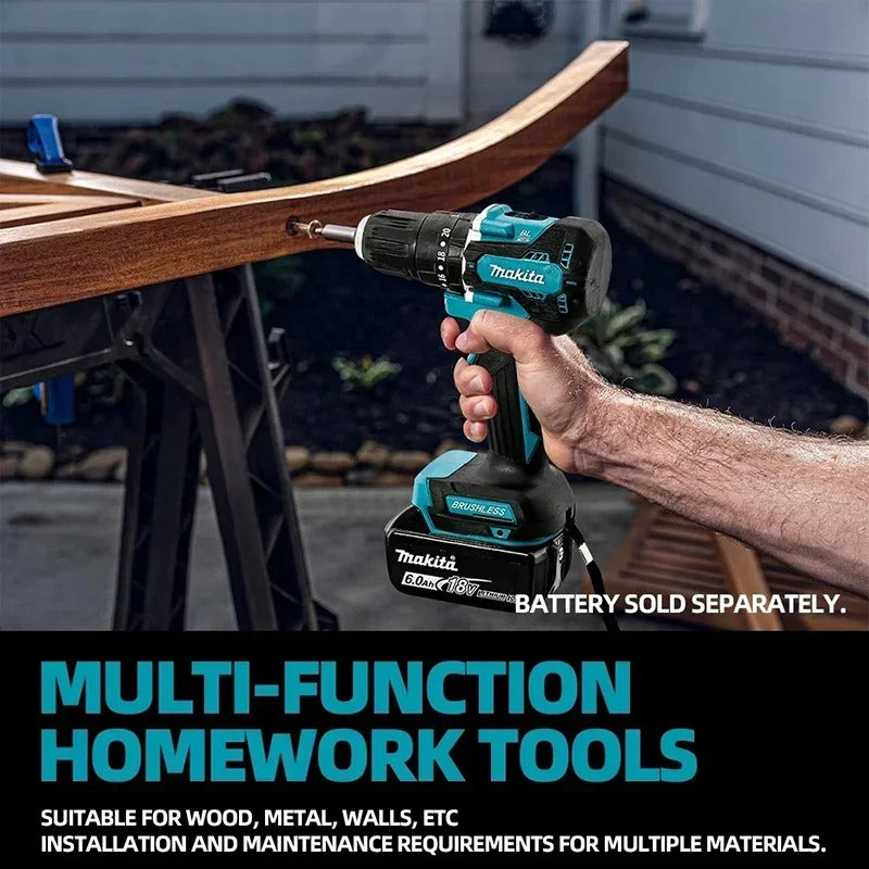 Makita DDF487 18V Cordless Drill Driver | Compact Brushless Motor with 10mm Chuck (Bare Tool)