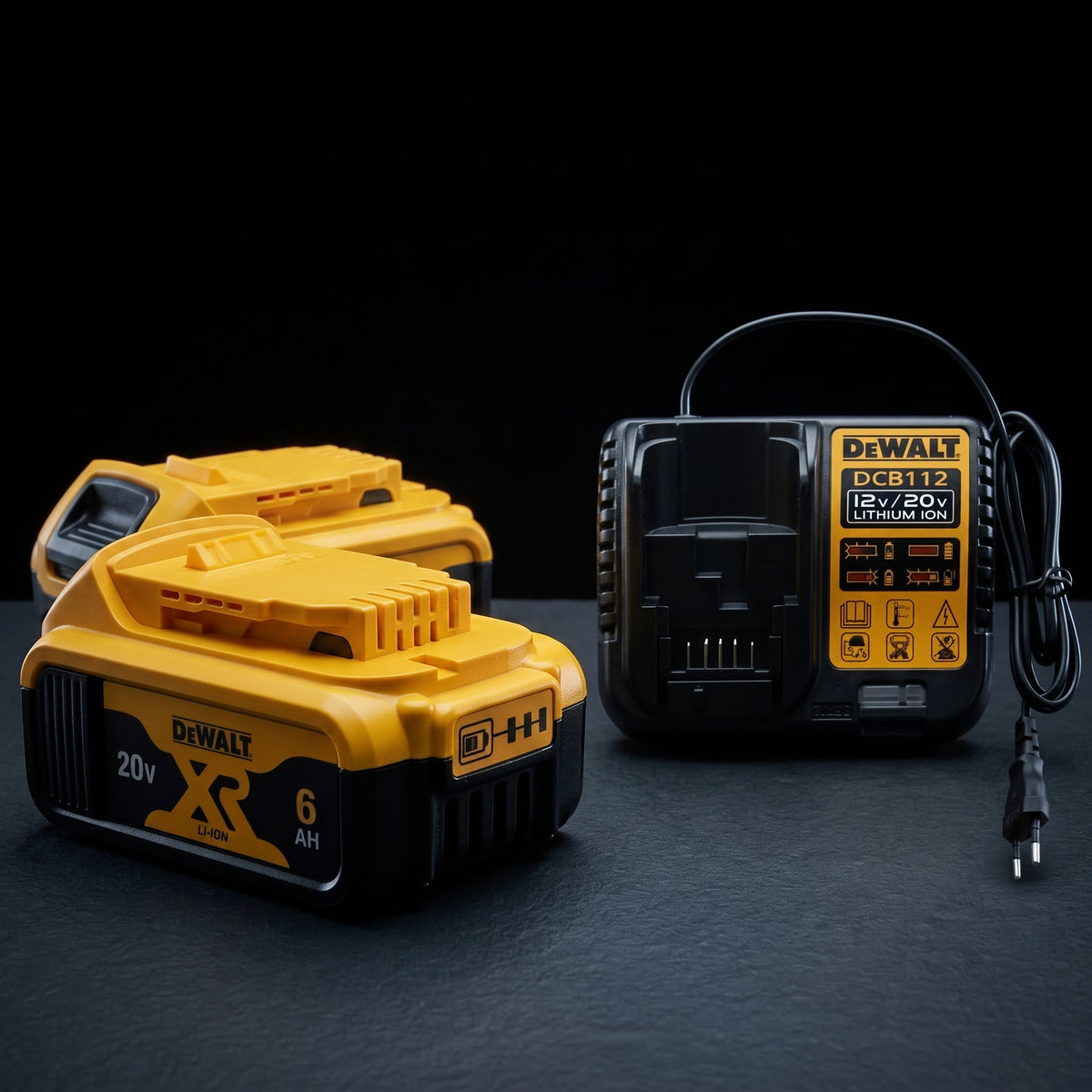 DeWalt 20V MAX 2x 6.0Ah High Capacity Batteries & Charger Kit