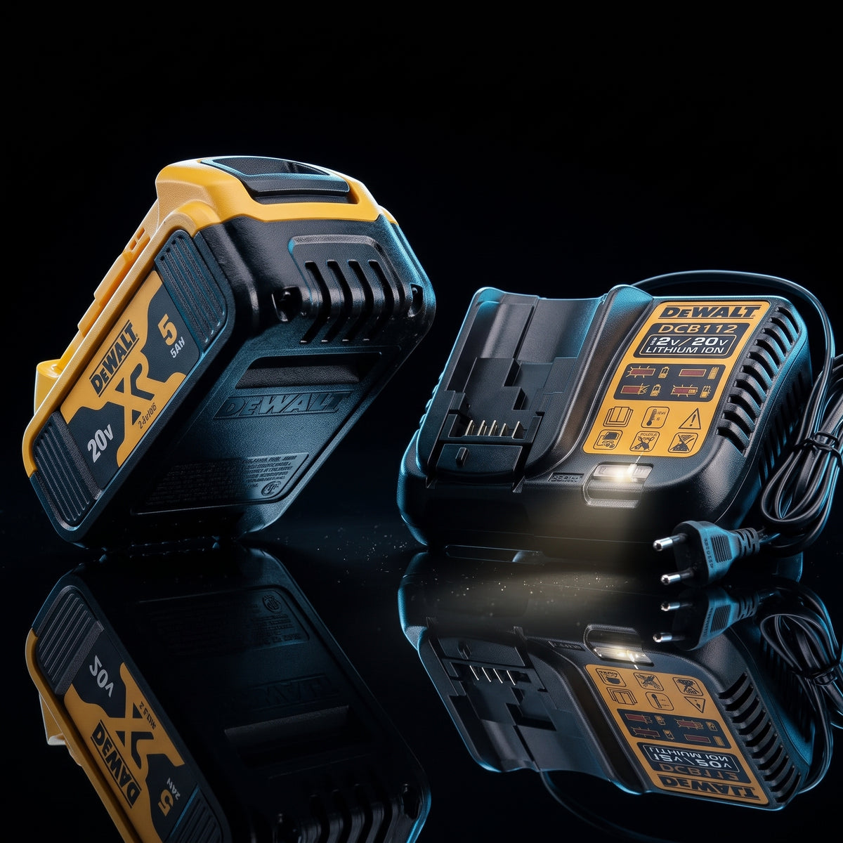 DeWalt 20V MAX 5.0Ah Battery & Charger Combo Set
