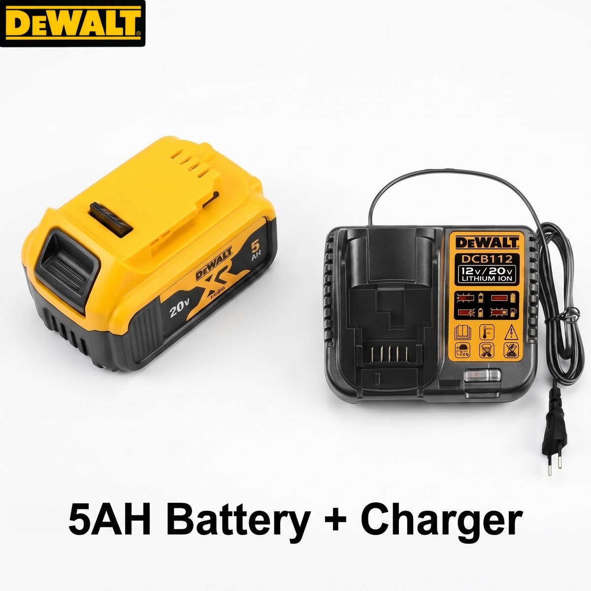 DeWalt 20V MAX 5.0Ah Battery & Charger Combo Set