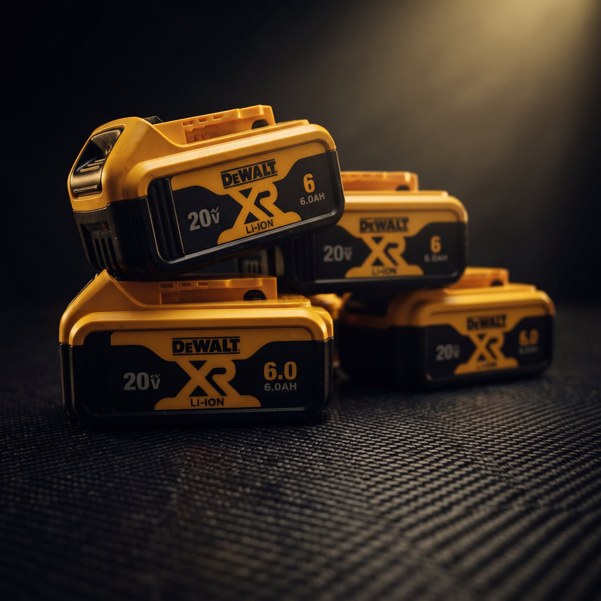 4x DeWALT 20V MAX* XR 6.0Ah Lithium-Ion Battery (DCB205) – High Capacity Power