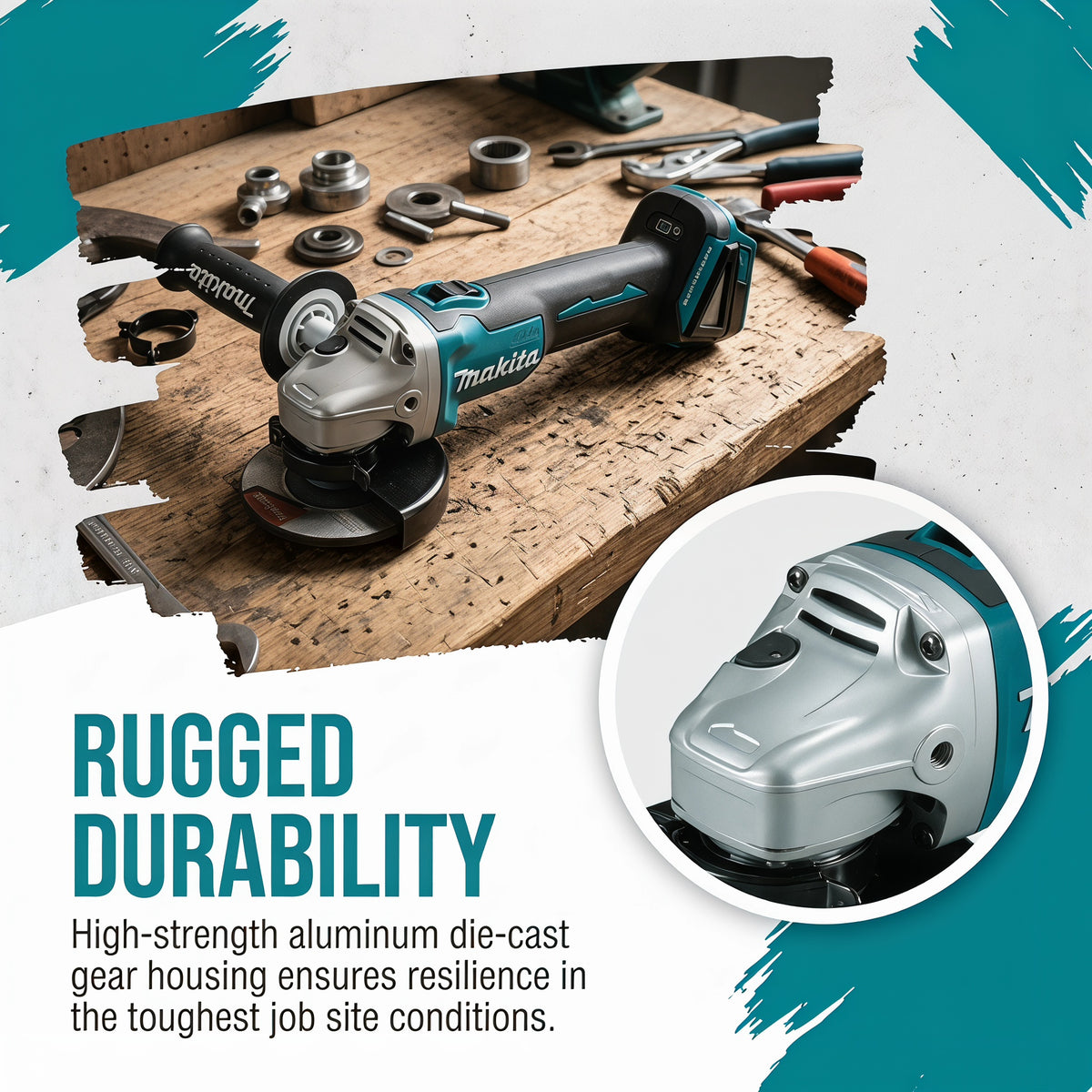 Makita DGA404 18V Cordless Brushless Angle Grinder – Bare Tool