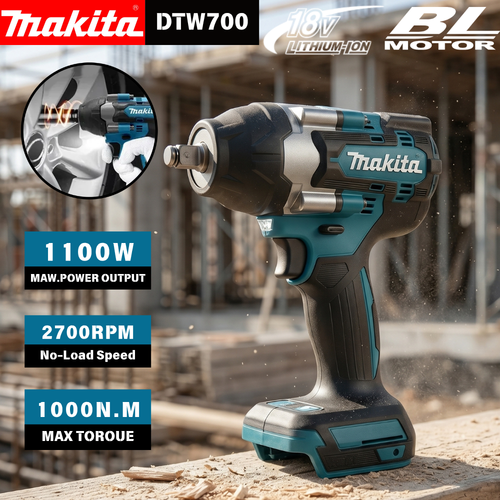 Makita DTW700 18V Brushless Impact Wrench | 700N·m Heavy Duty 1/2" Cordless Tool (Bare Tool)