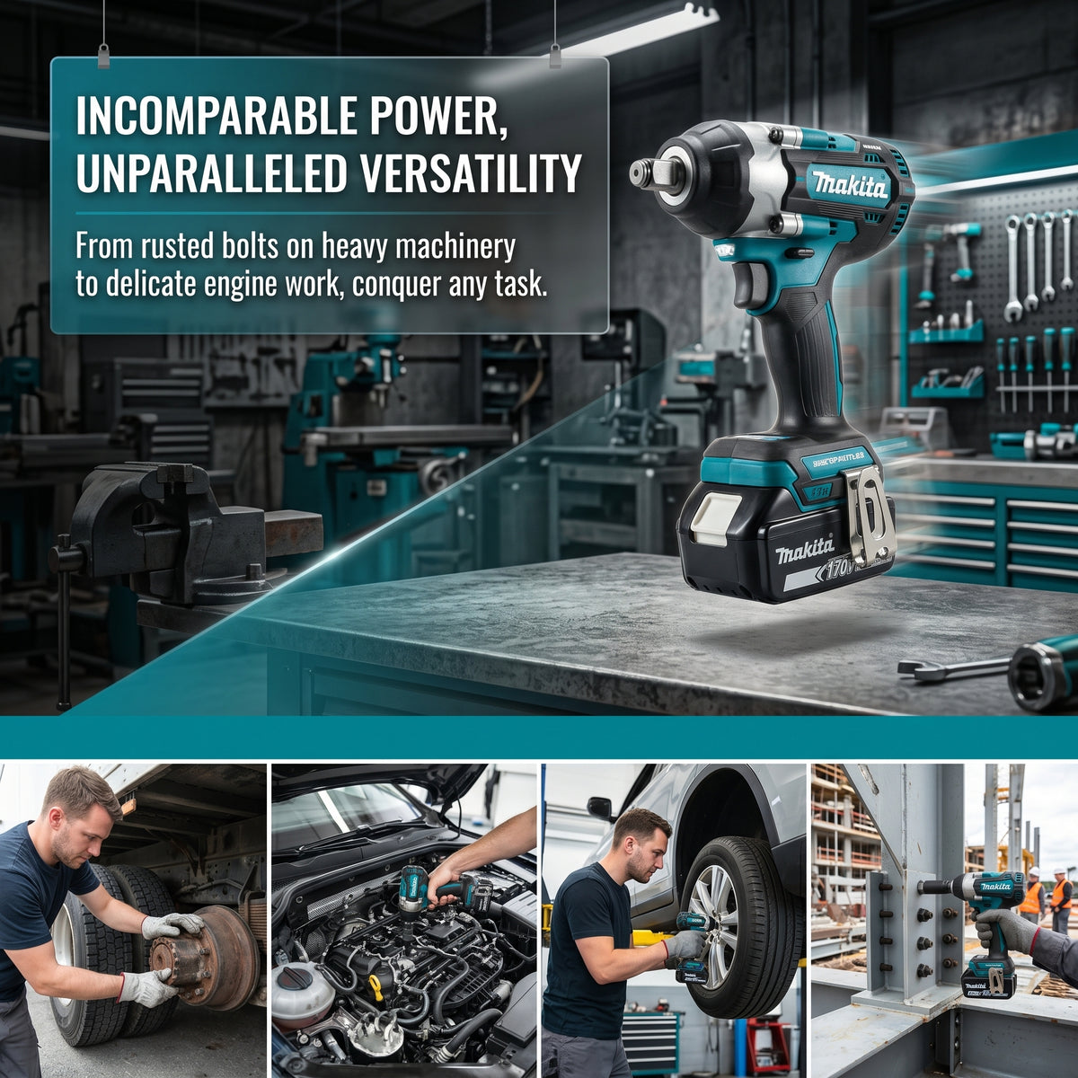 Makita DTW700 18V Brushless Impact Wrench | 700N·m Heavy Duty 1/2" Cordless Tool (Bare Tool)