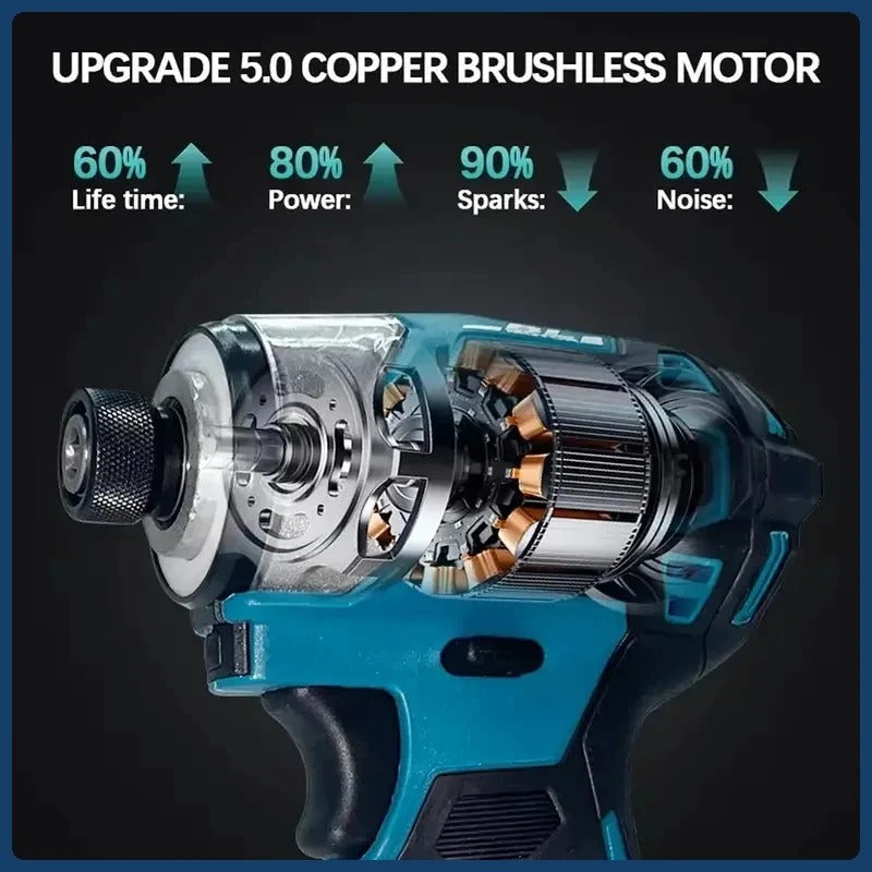 Makita DTD173 18V Brushless Impact Driver | 180Nm High Torque Cordless Tool (Bare Tool)