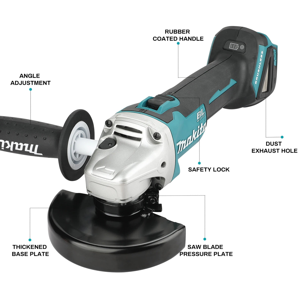 Makita 18V Cordless Angle Grinder & Cutting Machine | 680W Heavy Duty Tool with 6.0Ah Battery