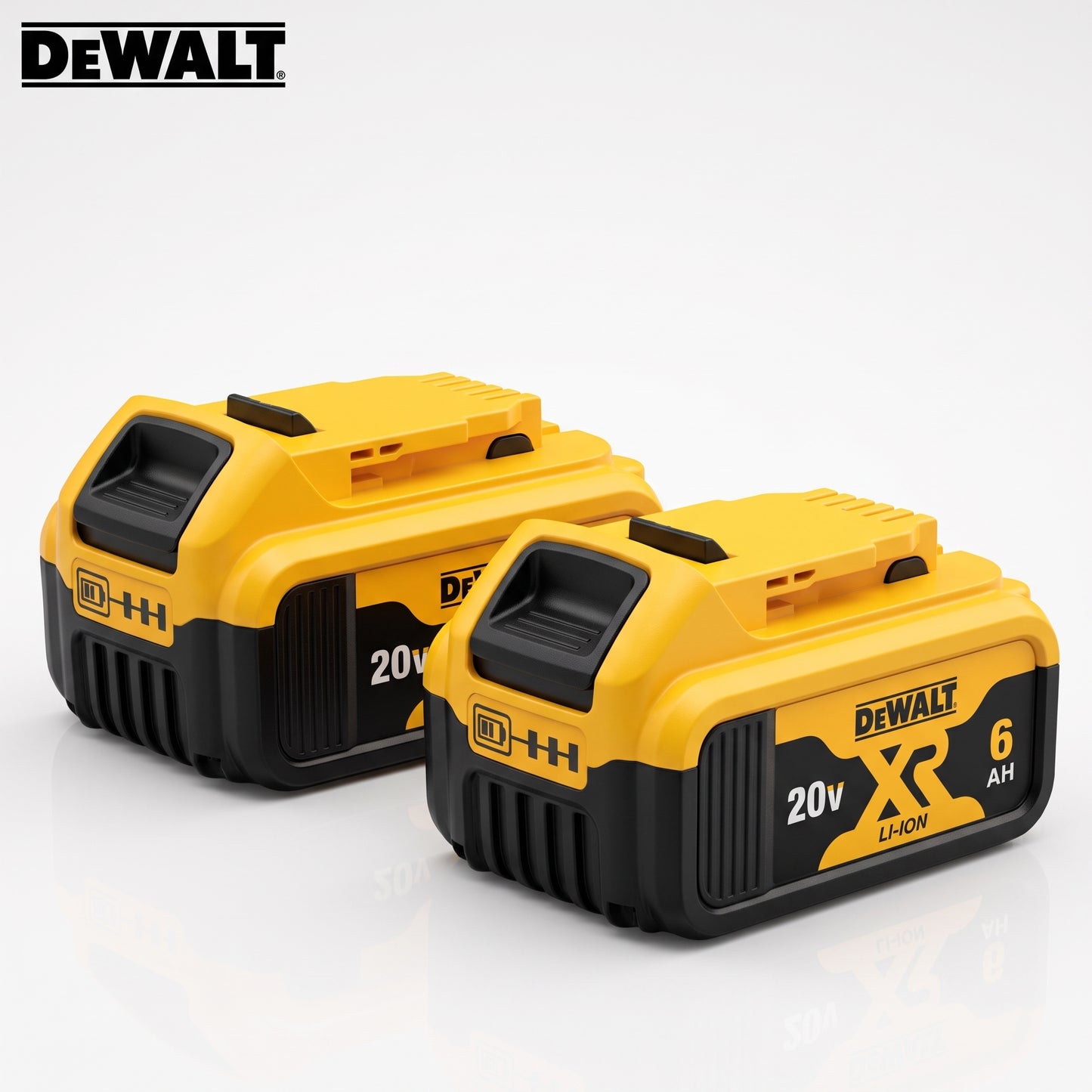 2x DeWALT 20V MAX* XR 6.0Ah Lithium-Ion Premium Battery (DCB206)