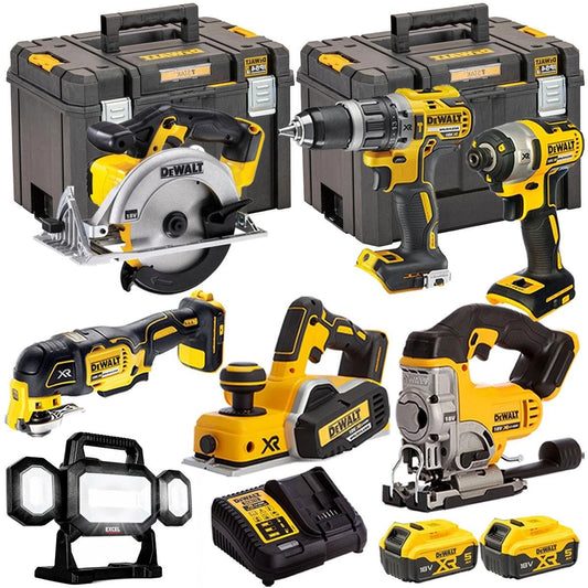 DeWALT DCK665P3T1 18V XR 7 Piece Power Tool Kit With 2 x 5.0Ah Battery & Charger